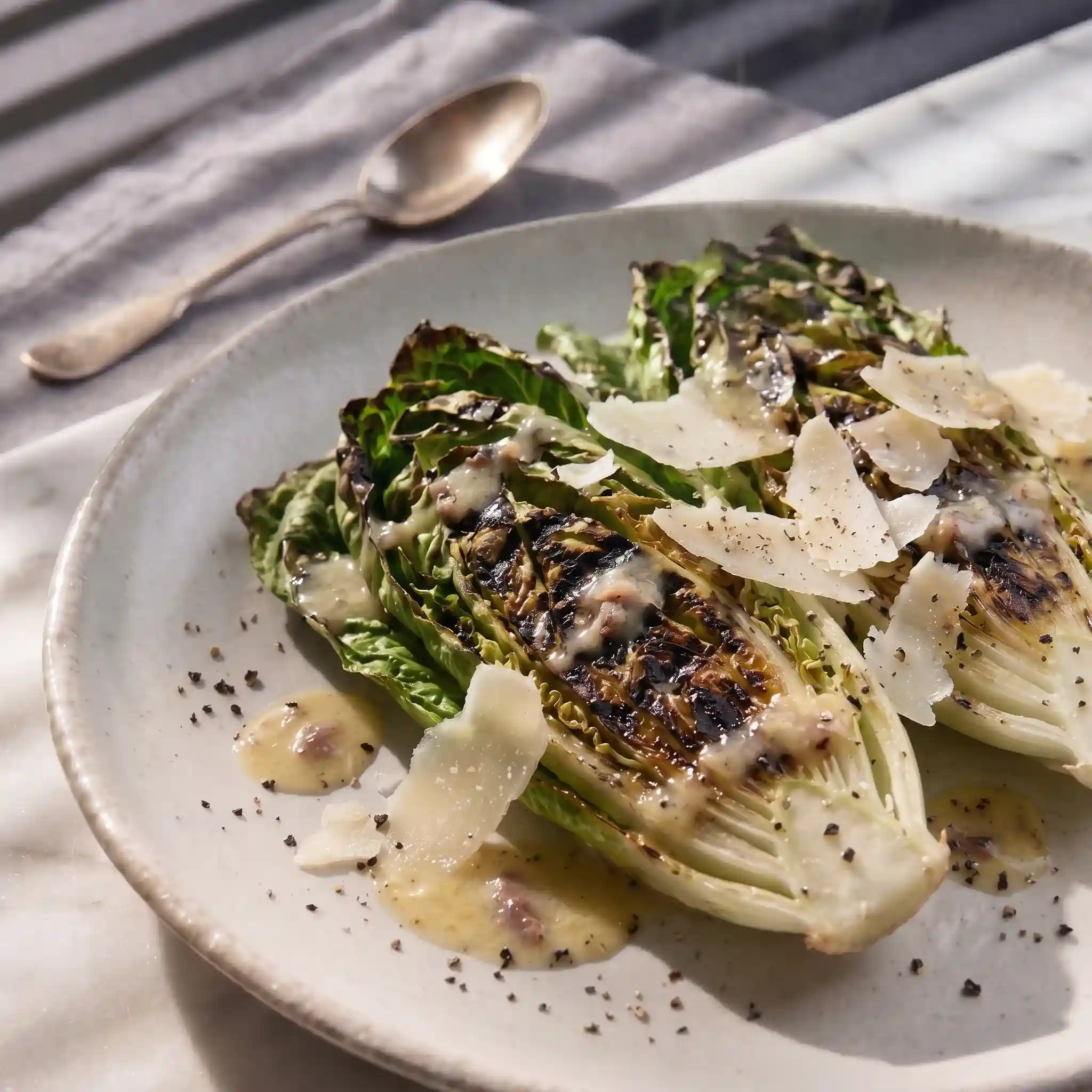 Gegrillte Romana mit Parmesan