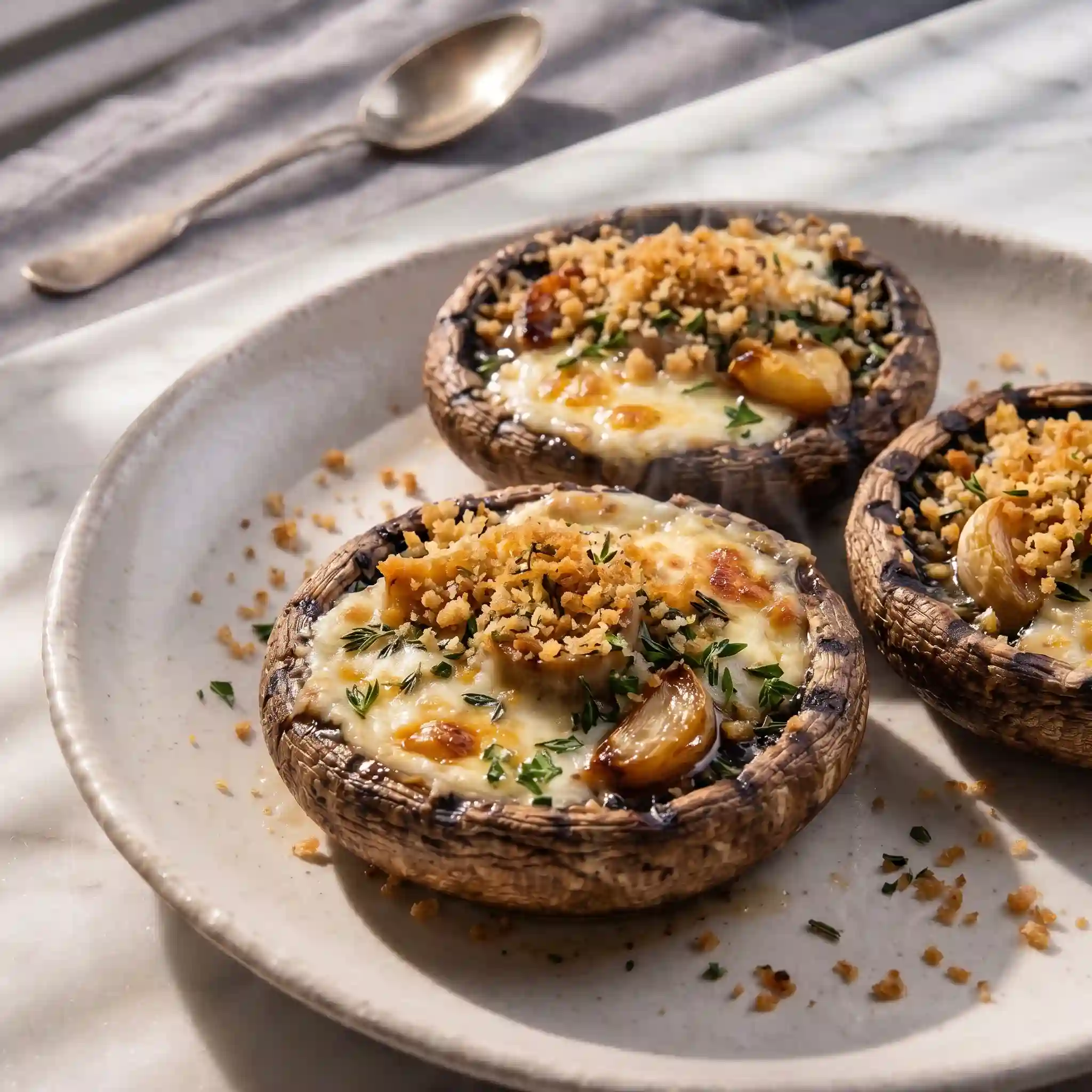 Gefüllte Champignons