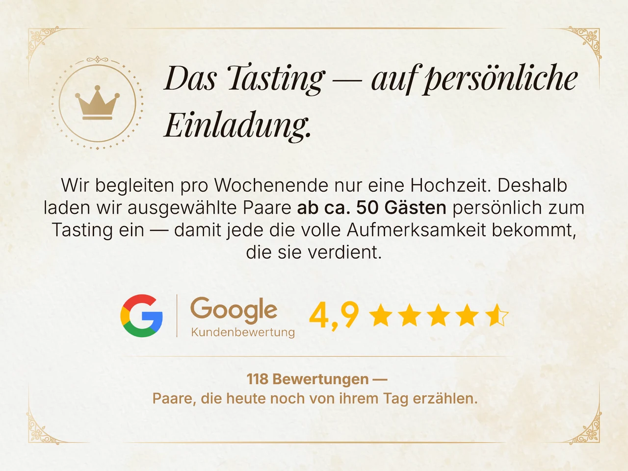 Jan stellt beim Tasting gemeinsam mit dem Brautpaar das Hochzeitsmenü zusammen